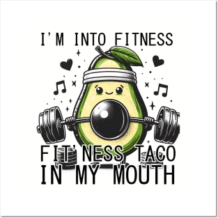 I'm into fitness fit'ness avocado in my mouth for vegan Posters and Art